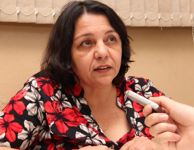 Osilandra Pereira informou que menos da metade dos alunos apareceram na Escola Estadual Nilza Luzia de Souza Butta