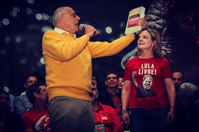 O ex-senador e atual vereador de São Paulo, Eduardo Suplicy e a ex-presidente, Dilma Rousseff