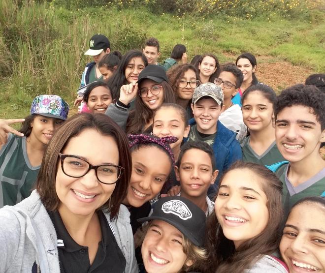 Trabalho conta com participação de estudantes do 7º ano da Escola Estadual Herbert de Souza, no Cidade Nova 