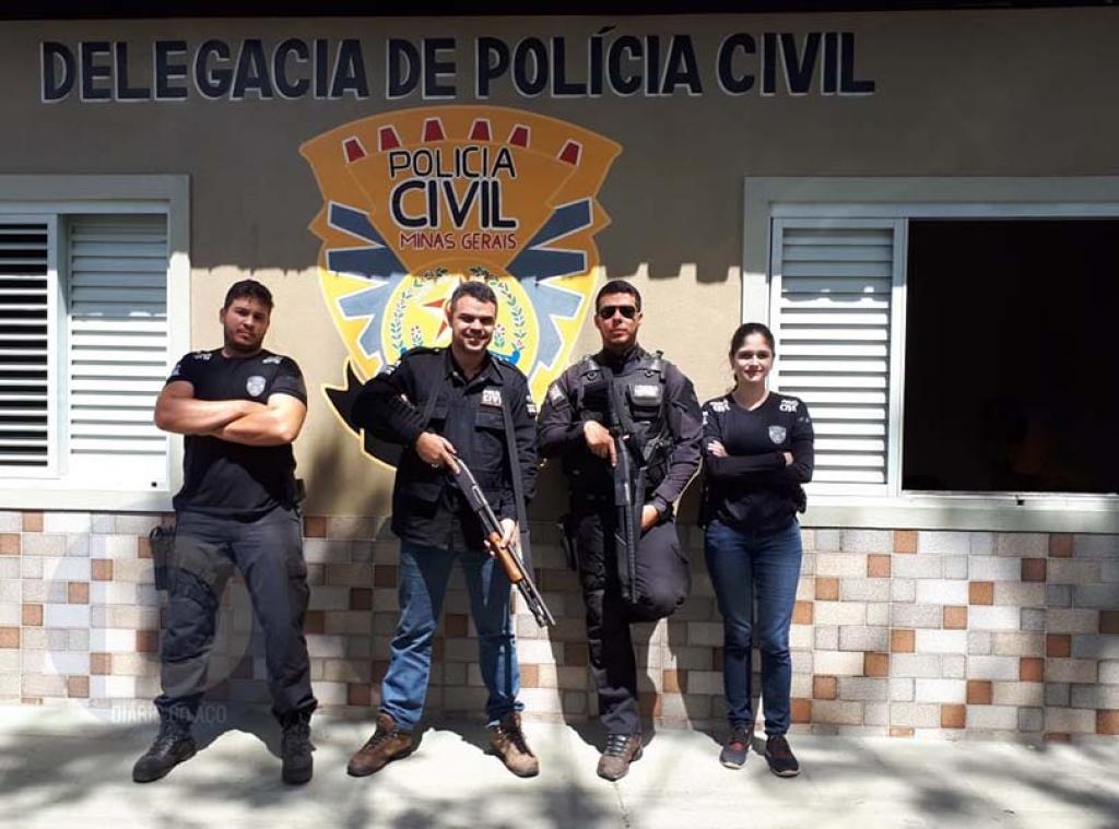 Equipe do delegado Alexandro Caetano: Investigadores, Guilherme Veloso,  Douglas Lagares e Lívia Assis