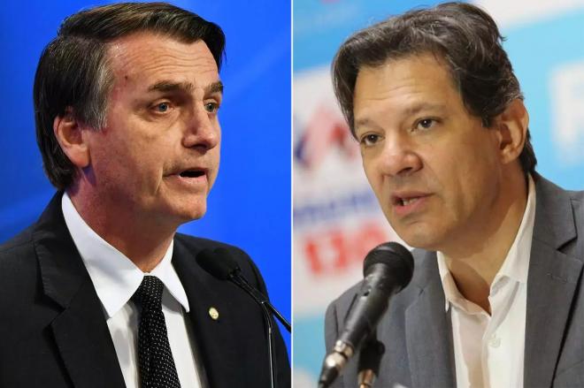 Bolsonaro e Haddad: polarizam a disputa e têm rejeição em crescimento 