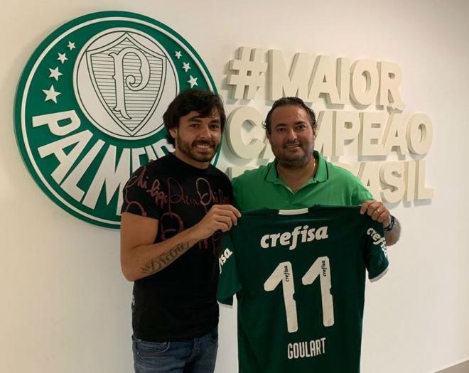 Ao anunciar o reforço, nesta terça-feira, o Palmeiras mostrou Ricardo Goulart com a camisa 11