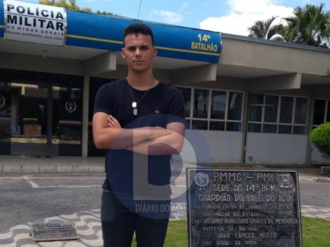 Matheus Kennedy teve o sonho realizado ao visitar o 14º BPM
