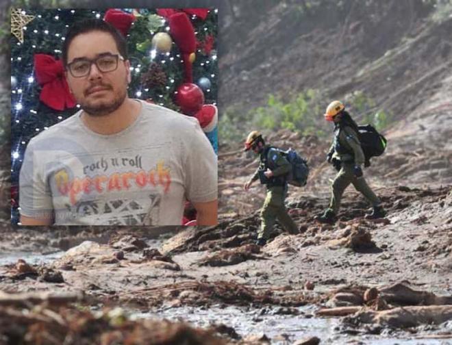 O corpo de Ninrode de Brito Nascimento foi resgatado na área da catástrofe em Brumadinho 