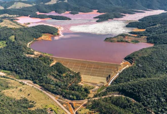 Barragem Itabiraçu, que contém rejeitos da mineradora Vale, no município de Itabira