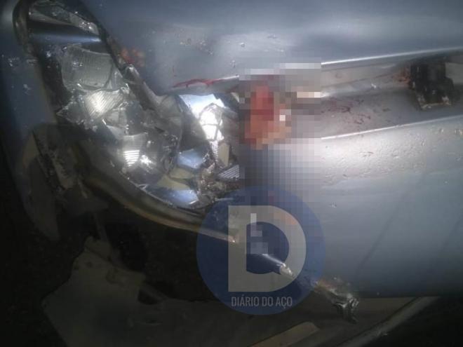 As vítimas atingiram eta parte frontal do lado esquerdo do carro