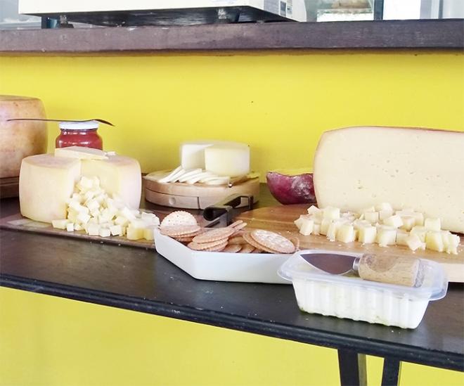Vários tipos de queijo são produzidos no Empório da Serra