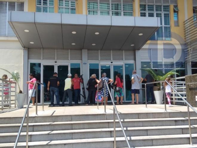 A Câmara Municipal ficou com as portas fechadas durante a operação