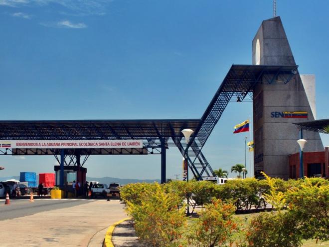 Fronteira da Venezuela com o Brasil, em Boa Vista, Roraima 