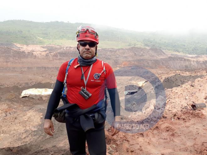 Sargento Luciano Laguna atuou na área da catástrofe ambiental em Brumadinho entre os dias 7 e 15 de fevereiro 