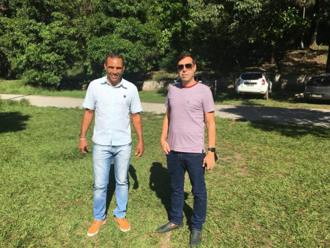 O presidente Cristiano Araújo recebeu o treinador no centro de treinamentos, deu-lhe boas vindas e disse que espera pela reação da equipe 