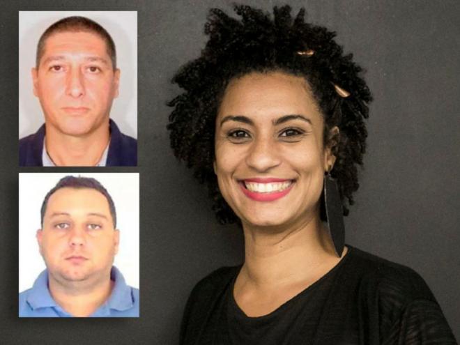 Duas pessoas foram detidas acusadas da morte de Marielle: o policial militar reformado Ronnie Lessa, que teria efetuado os disparos, e o ex-policial Élcio Vieira de Queiroz, que estaria dirigindo o carro do atirador