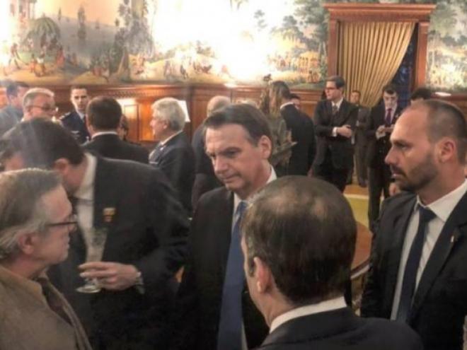 Jantar na embaixada brasileira em Washington D.C. compartilhada no Twitter (Twitter/Reprodução)