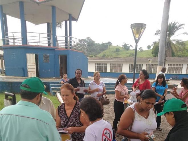 No município de Belo Oriente também houve uma manifestação contra a Reforma da Previdêcia