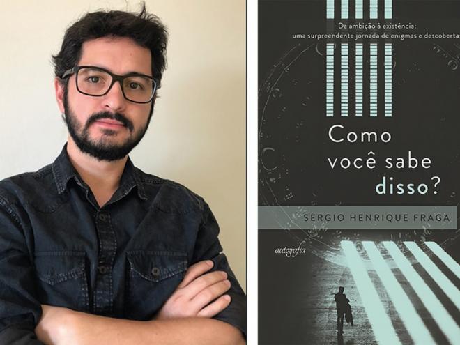 Sérgio Fraga e a capa de seu livro