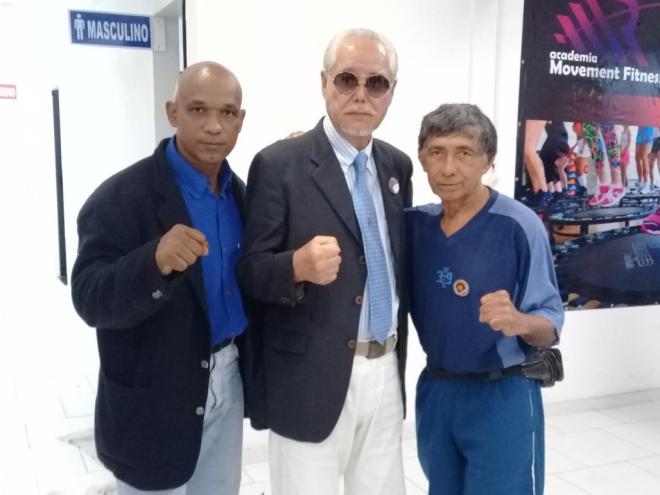 Mestre Jones Santos, Grão-mestre Lee e Grão-mestre Son se reúnem antes do seminário