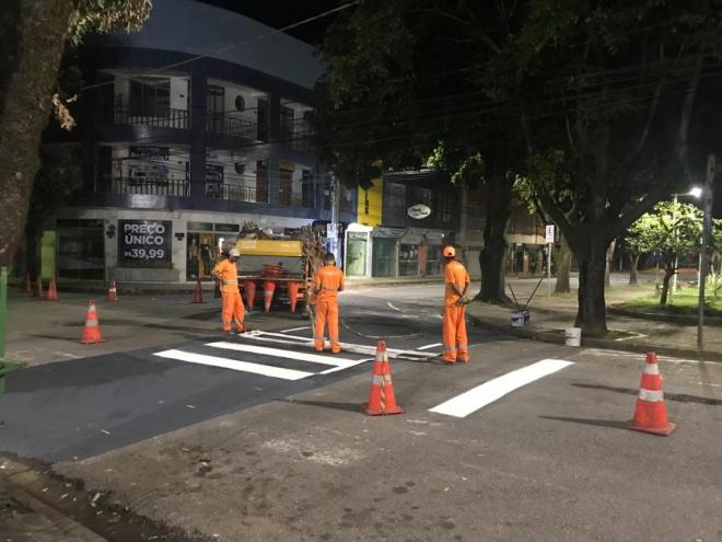 Todas as 705 vagas no bairro Horto deverão ser demarcadas até a próxima semana