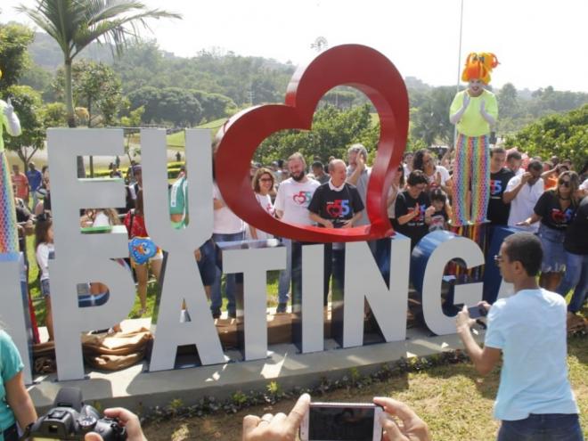 Letreiro foi inaugurado na manhã desse domingo, no Parque Ipanema 