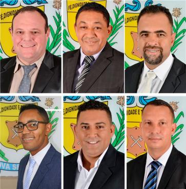 Vereadores afastados dos cargos em Nova Serrana. Além do presidente da Casa, Osmar Santos (Pros), são investigados, Valdir Rodrigues de Souza (PCdoB), o Valdir das Festas, e os vereadores Juliano Marques de Lacerda (PSD), o Juliano da Boa Vista; Gilmar da Silva Martins (PV), o Gilmar da Farmácia; Valdir Rodrigues Pereira (PCdoB), o Valdir Mecânico; e Adair Lopes de Souza (Avante), o Adair da Impacto