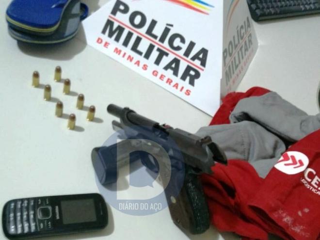 Os PM apreenderam a arma usada no homicídio, uma pistola de calibre 380