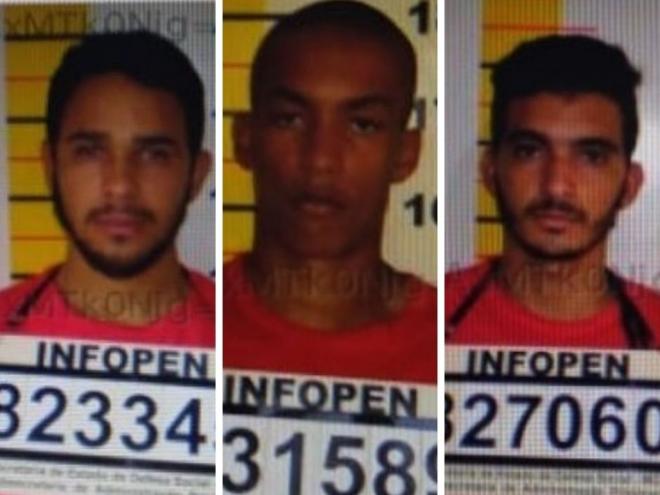 Fugitivos: Charles Henrique Neves, já recapturado, Júnior André Ribeiro e José Carlos Torrentes Caetano