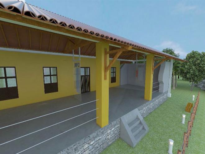 Simulação da restauração na Estação Pedra Mole