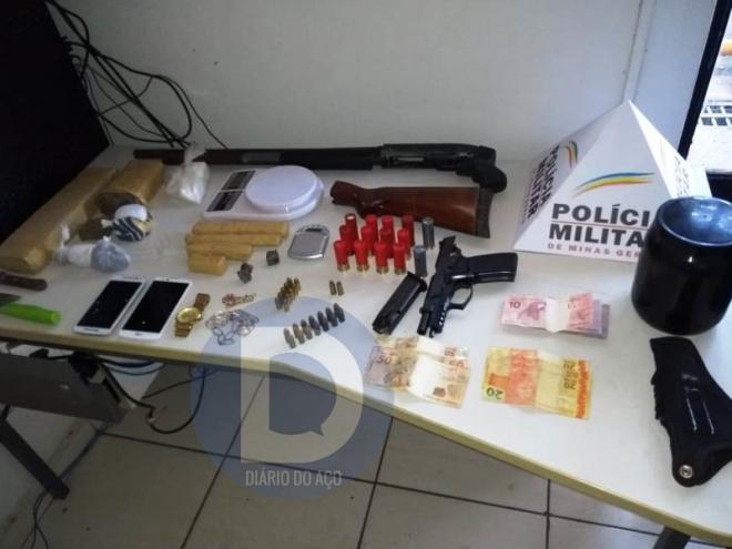 O material apreendido na casa do denunciado, no bairro Bethânia, em Ipatinga