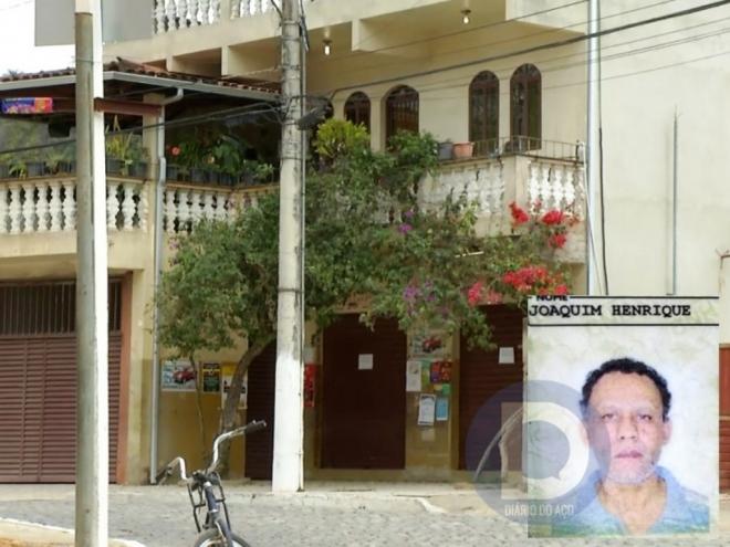 Joaquim Henrique morreu com golpes de faca dentro de sua casa, localizada sobre a mercearia dele