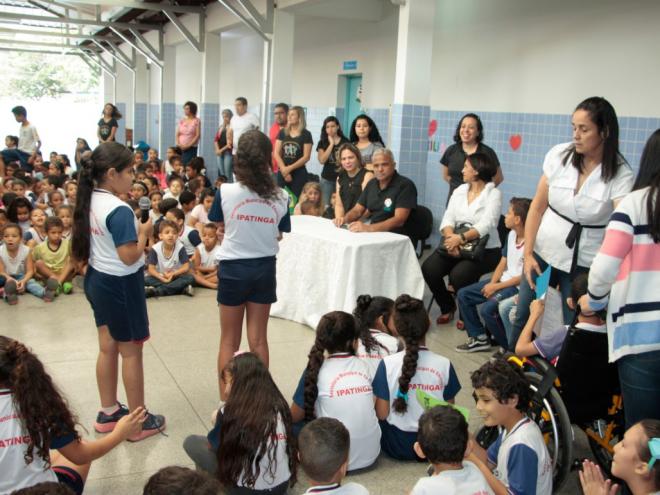 Nardyello Rocha respondeu às perguntas dos alunos na quarta-feira