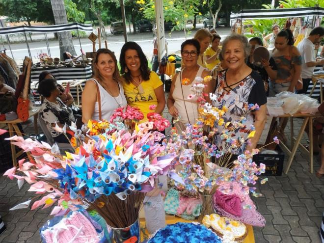 Projeto marca presença no evento no sábado e domingo, com 30 tendas com artesanato de diversas cidades da região
