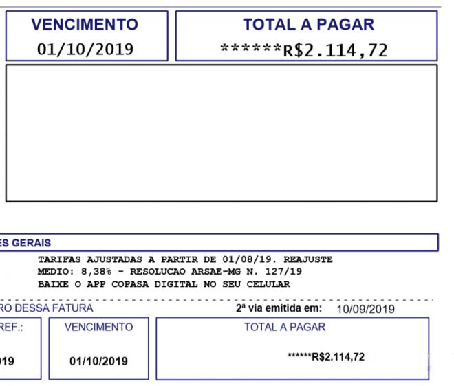 Moradores levaram um susto com a conta de setembro, com o valor em dobro em relação ao mês anterior 