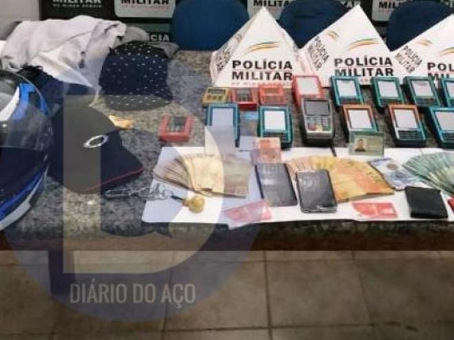 Objetos usados pelos golpistas no golpe apreendidos em Coronel Fabriciano