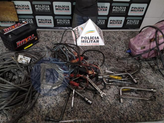 Produtos levados por suspeito foram furtados em oficina no Caladinho de Cima