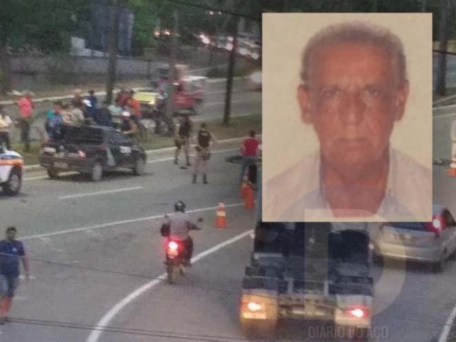 Homem de 73 anos conduzia bicicleta, tentou atravessar rodovia e foi atingido por Fiat Strada 