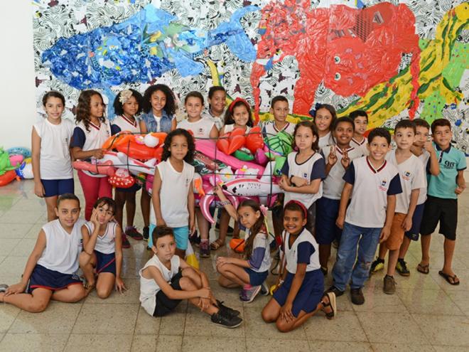 Alunos de escolas públicas de Ipatinga participaram da montagem da exposição