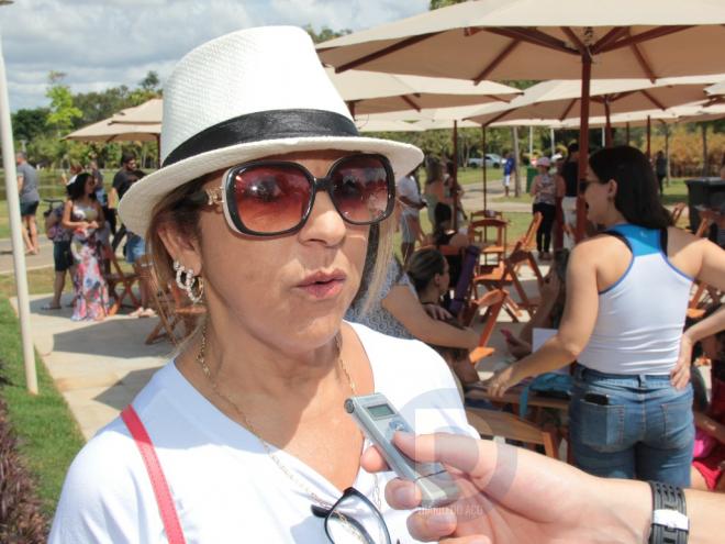 Sirlene Gonçalves avaliou as novas estruturas do Parque Ipanema 
