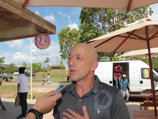 Flávio Antônio informou que ficou feliz e animado com os quiosques 