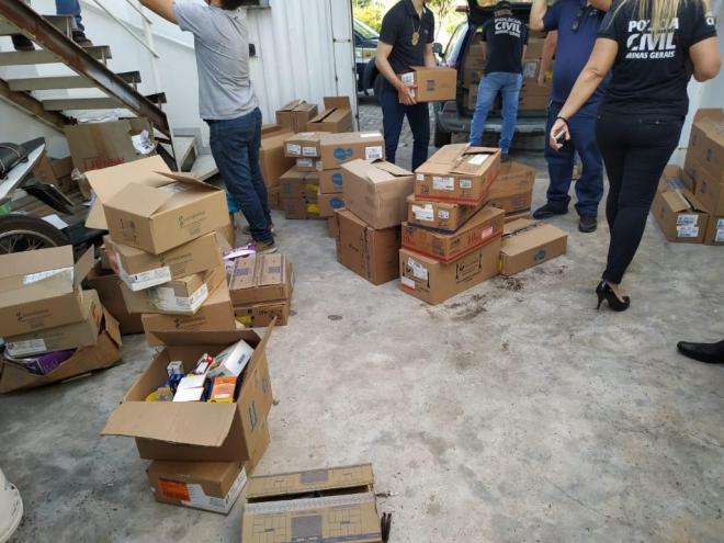PC investiga origem de carregamento de medicamentos da rede pública, encontrados em depósito clandestino 