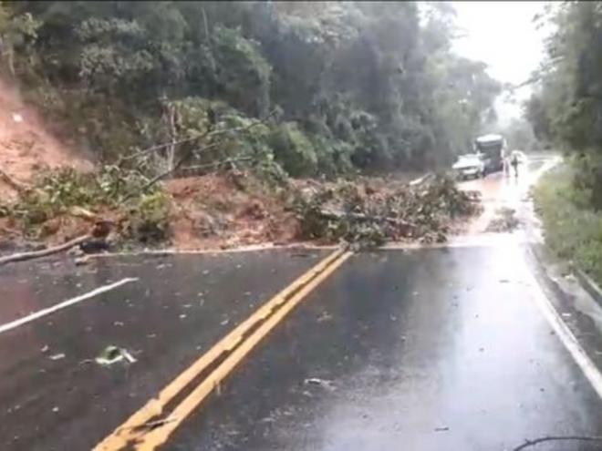 Principal ligação de Minas Gerais com o litoral do Espírito Santo, BR-262 foi atingida por vendaval nessa quinta-feira
