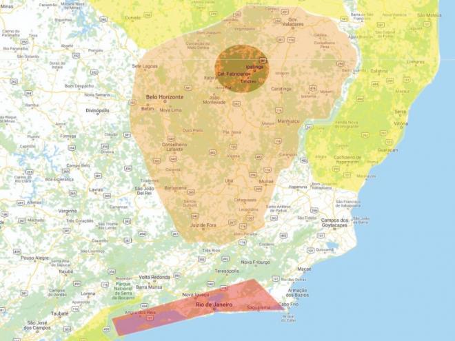 Modelo meteorológico mostra área de possível concentração de chuva ao longo dessa semana 