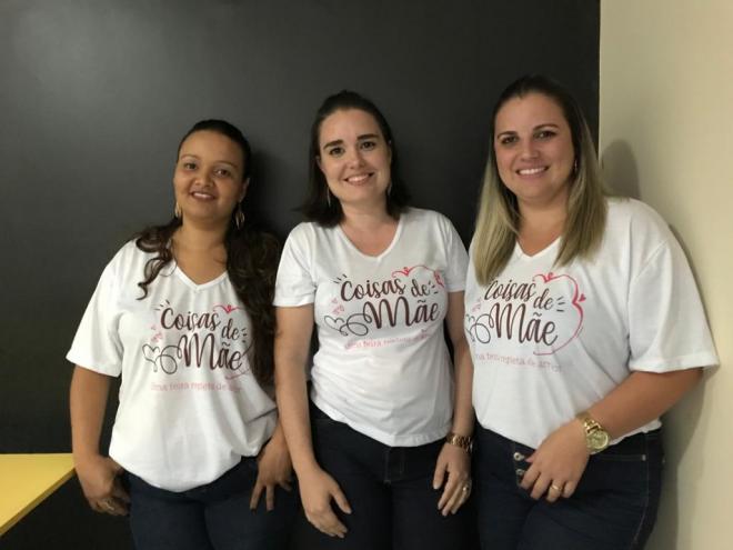 Da esquerda para a direita: Cristiane Pereira dos Reis Nielsen, Letícia de Paula Morais e Priscila Marques Ribeiro Reis, organizadoras do evento
