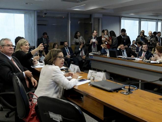 Depoimento à CPI das Fake News, que investiga notícias falsas e assédio nas mídias sociais, nesta quarta-feira (4) gerou embates entre oposição e governo. Foto: Geraldo Magela/Agência Senado