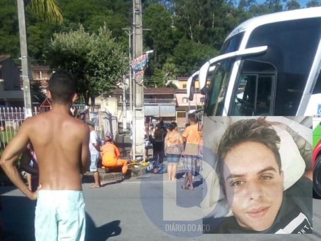 Deivysson pilotava uma motocicleta que se envolveu no acidente com um ônibus