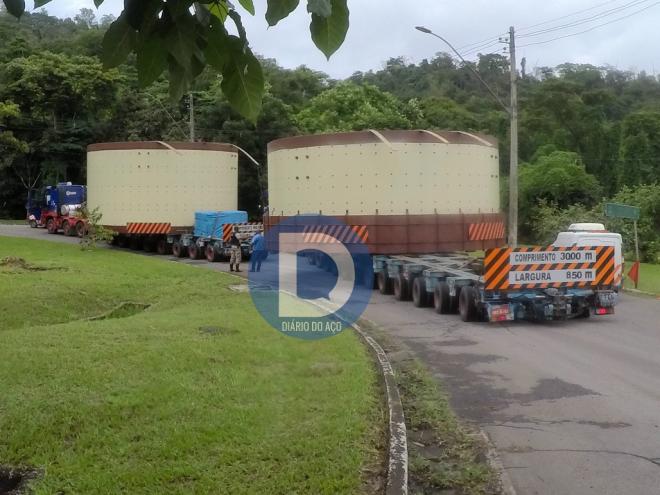 Transporte de peça será feito durante a madrugada desta quarta-feira (8), em Ipatinga