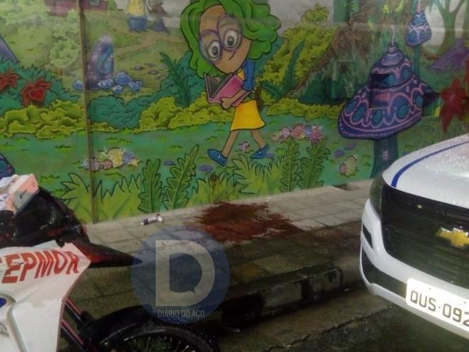 O local da abordagem que terminou com o suspeito baleado