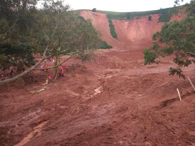 Área rural de Alto Caparaó foi duramente tingida por deslizamentos de terra 