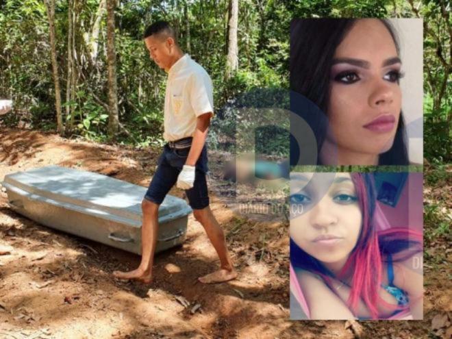 Aline Rodrigues e Aspásia Hilary foram sepultadas segunda-feira em Joanésia 
