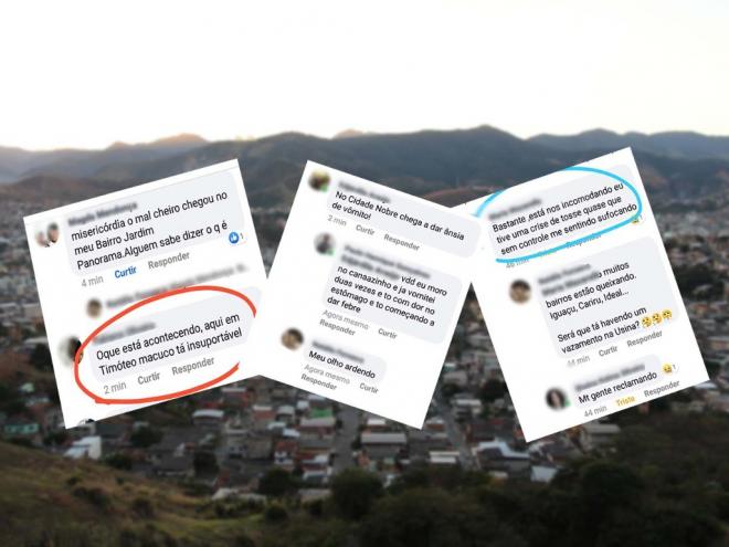 Mensagens publicadas nas mídias sociais trazem os mais diversos relatos dos efeitos provocados pelo odor de gás