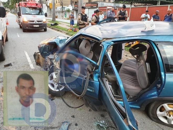 Valdir morreu prensado entre as ferragens do Corsa que dirigia