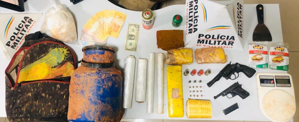 Produtos foram apreendidos nos fundos de um imóvel na rua Florianópolis, bairro Veneza II
